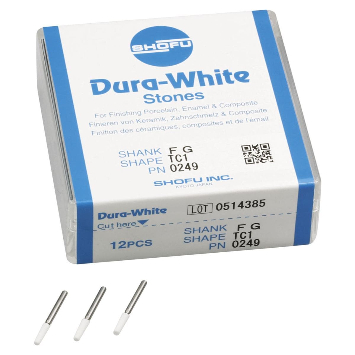Dura-White® Schaft FG - Figur TC1, ISO 020, Packung 12 Stück