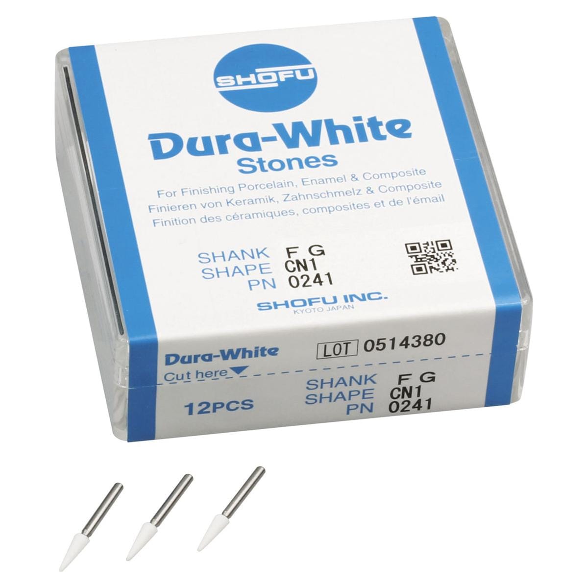 Dura-White® Schaft FG - Figur CN1, ISO 024, Packung 12 Stück