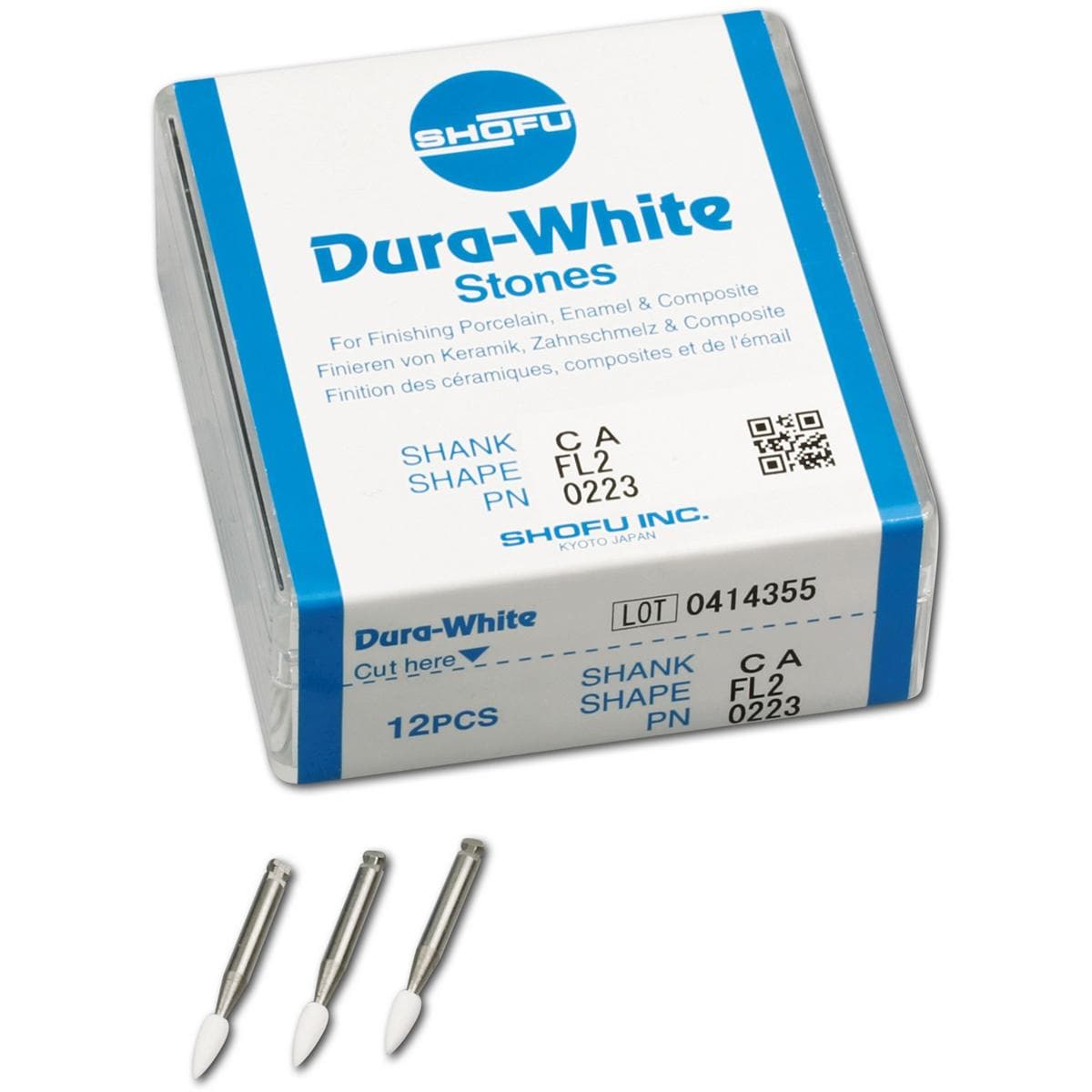 Dura-White® Schaft W - Figur FL2, ISO 025, Packung 12 Stück