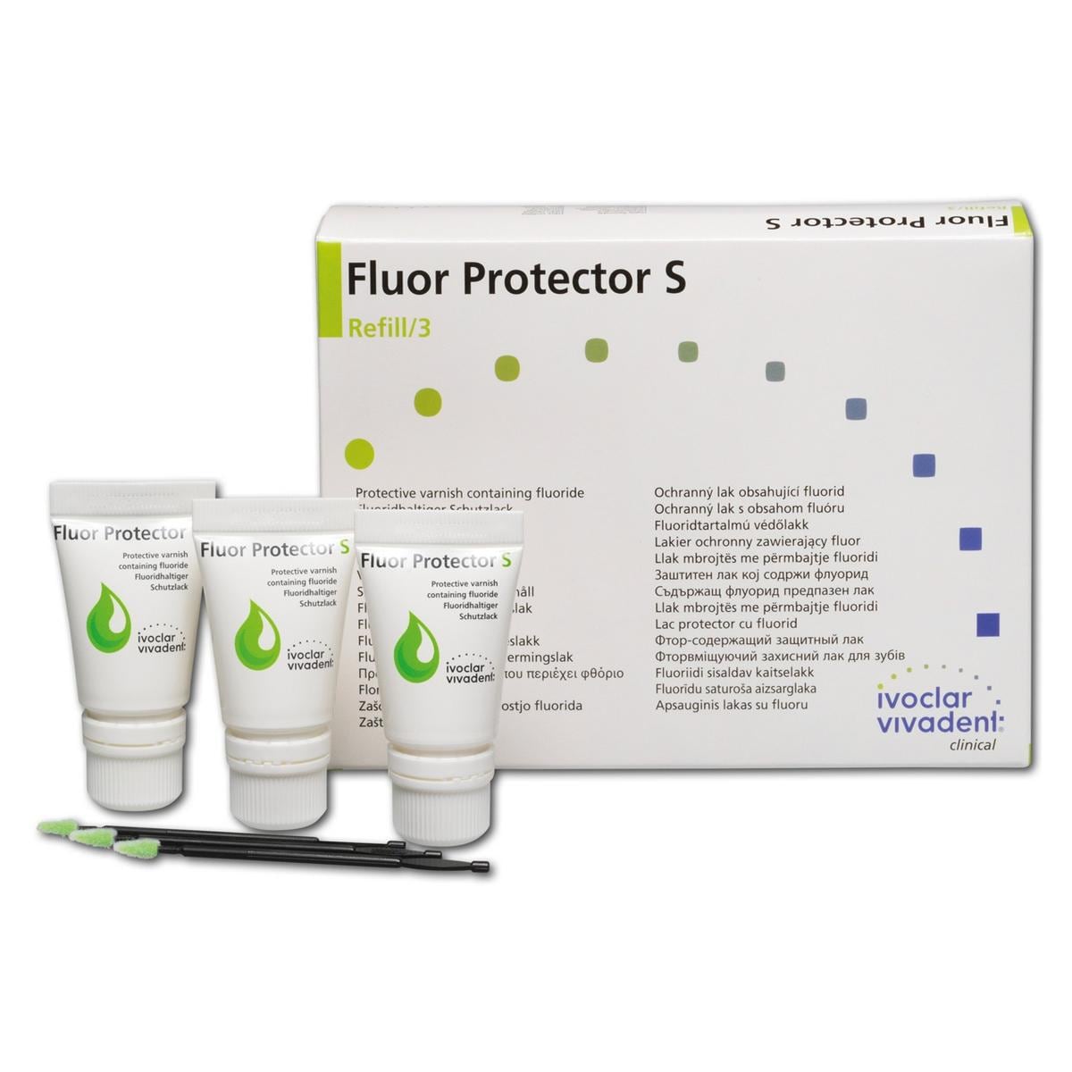 Fluor Protector S, Tube - Tuben 3 x 7 g und Zubehör