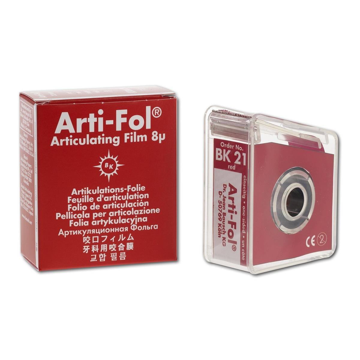 Bausch Arti-Fol® einseitig 22 mm - BK 21, rot, Spender 20 m