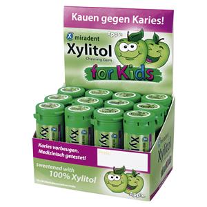 Xylitol Chewing Gum for Kids - mit Display - Apfelgeschmack, Packung 12 Stück