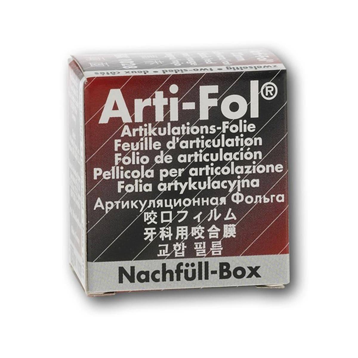 Bausch Arti-Fol® metallic - BK 1028, schwarz-rot, zweiseitig, Breite 22 mm, Nachfüllrolle 20 m