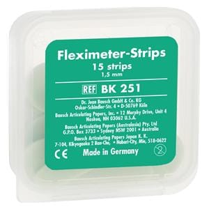 Fleximeter Strips - Nachfüllpackung - Grün, Stärke 1,5 mm, Packung 15 Stück