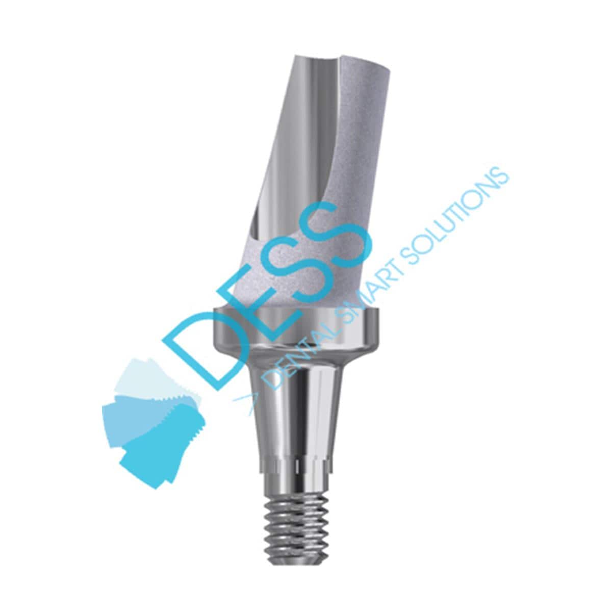 Titanabutment - kompatibel mit Dentsply Ankylos® - Höhe 1,5 mm, 15° gewinkelt, mit Rotationsschutz