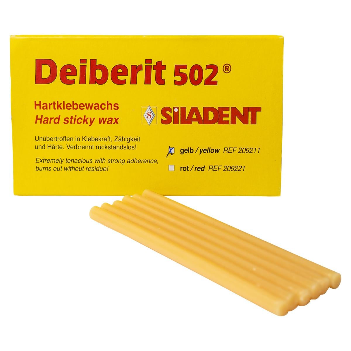 Deiberit 502® Hartklebewachs - Gelb, Stangen 10 Stück