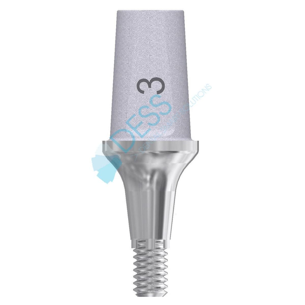 Titanabutment - kompatibel mit Dentsply Ankylos® - Höhe 3,0 mm, 0° gewinkelt, mit Rotationsschutz