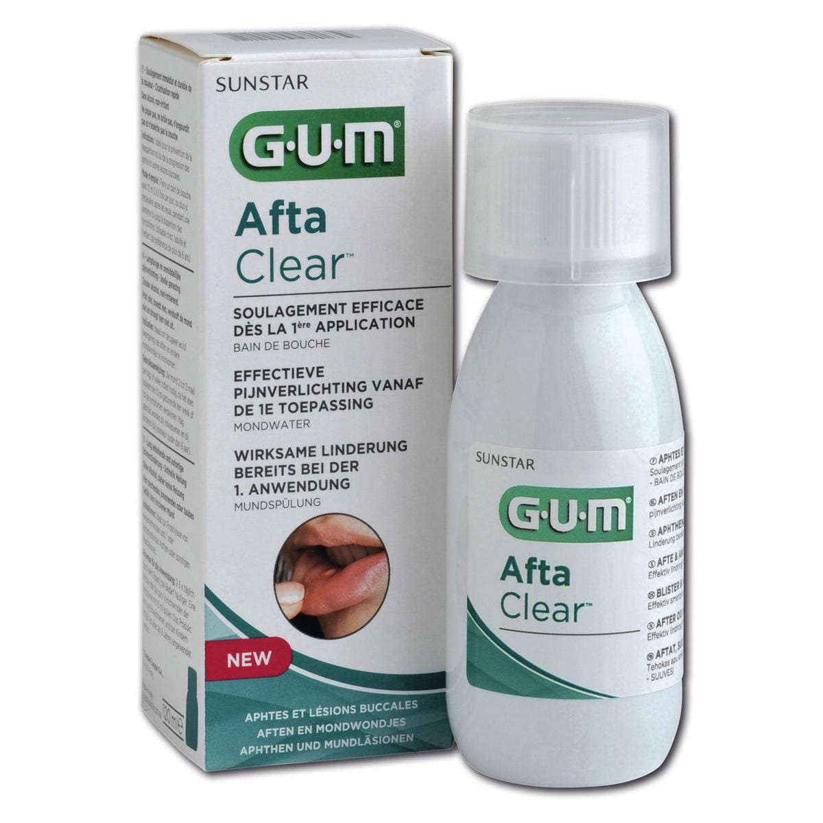 GUM® AftaClear Mundspülung - Flaschen 6 x 120 ml