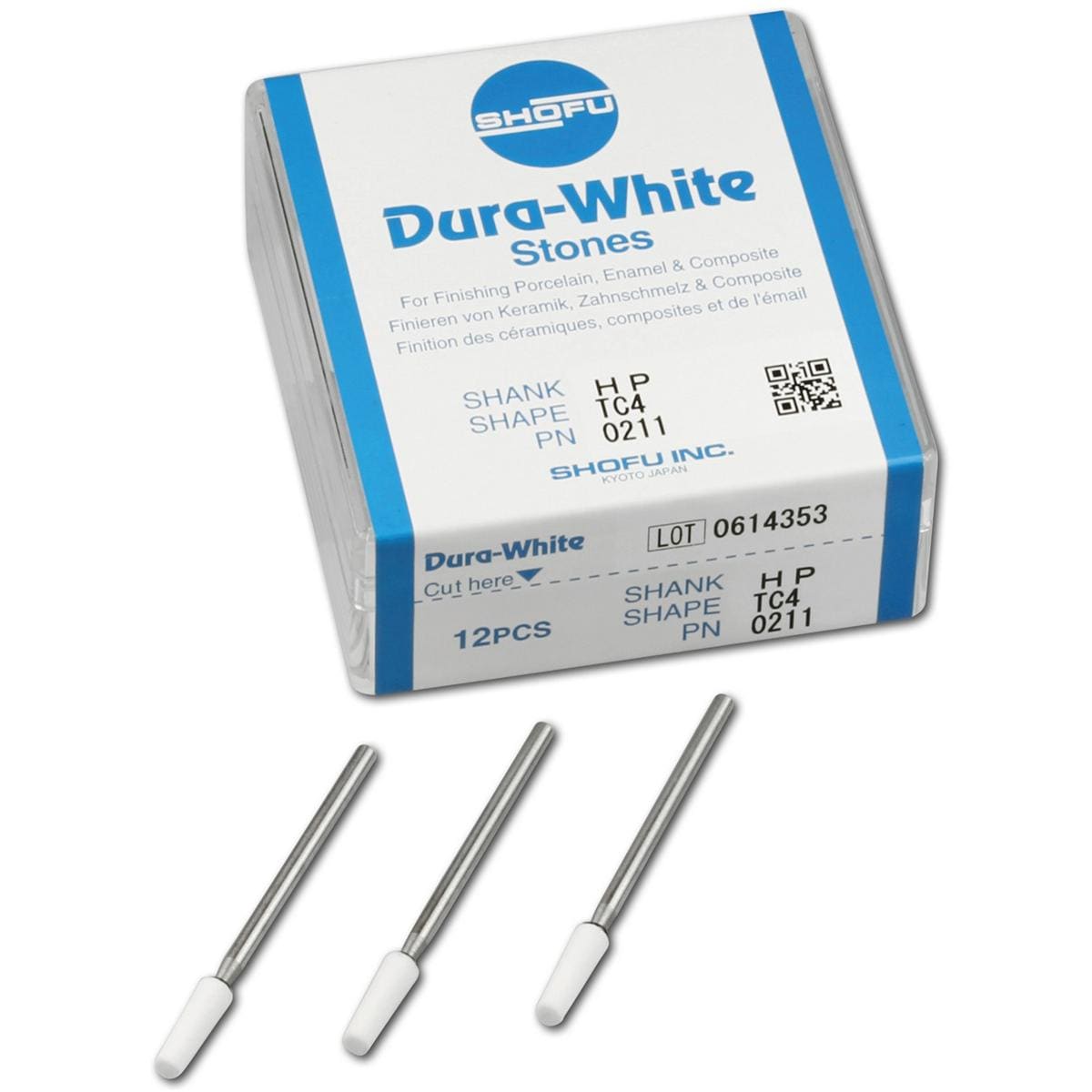 Dura-White® Schaft H - Figur TC4, ISO 040, Packung 12 Stück