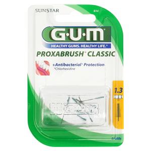 GUM® Proxabrush® Ersatzbürsten - Gelb, Tanne, Ø 1,3 mm, Packung 6 x 8 Stück