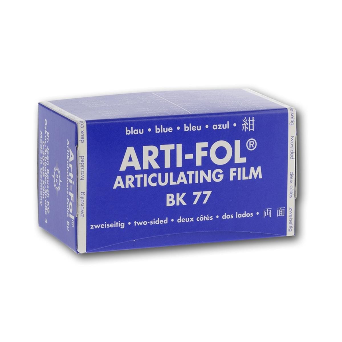 Bausch Arti-Fol® zweiseitig 75 mm - BK 77, blau, Rolle 15 m