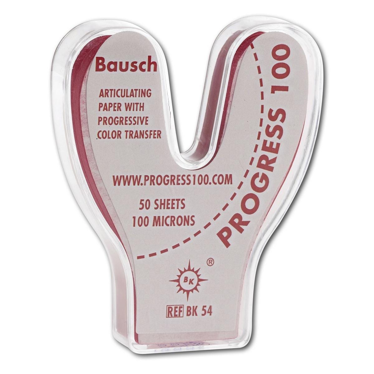 Bausch Progress 100® - BK 54, rot, Hufeisenform, Spender 50 Bogen