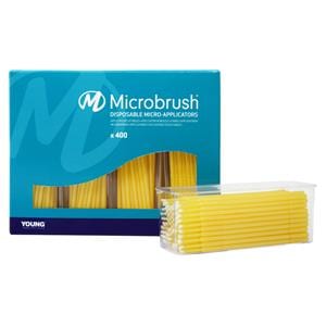 Microbrush® Plus Applikatoren - Nachfüllpackung - Gelb, fein, Ø 1,5 mm, Packung 400 Stück