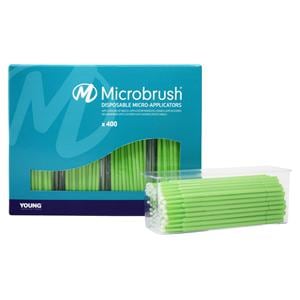 Microbrush® Plus Applikatoren - Nachfüllpackung - Grün, regulär, Ø 2,0 mm, Packung 400 Stück