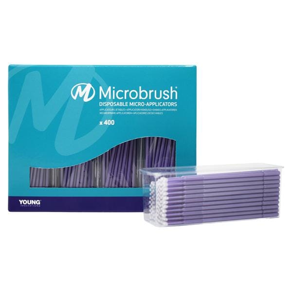 Microbrush® Plus Applikatoren - Nachfüllpackung - Violett, regulär, Ø 2,0 mm, Packung 400 Stück