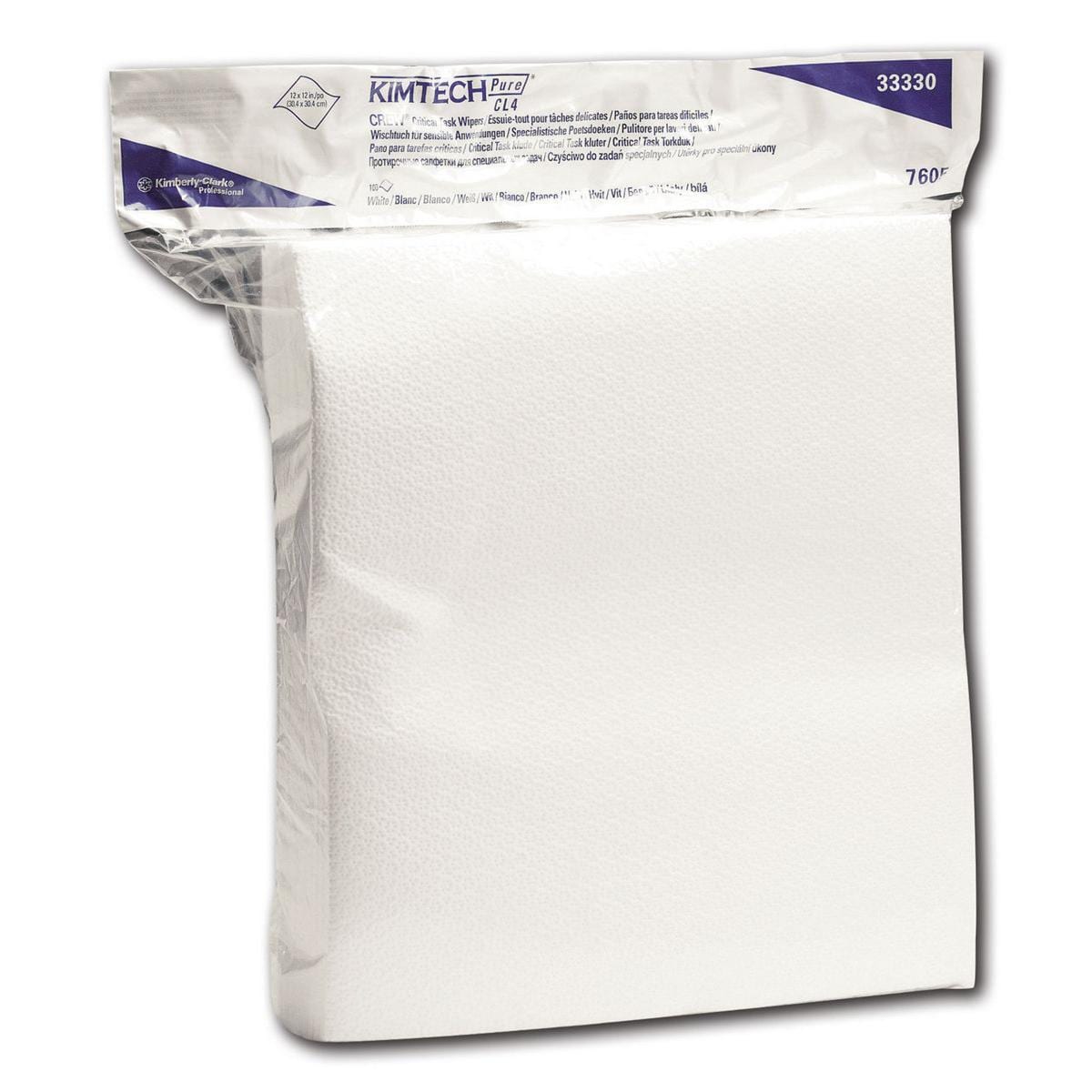 KIMTECH PURE W4 - Wischtücher weiß - Format 30,4 x 30,4 cm, Packung 5 x 100 Tücher