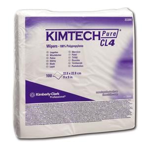 KIMTECH PURE W4 - Wischtücher weiß - Format 22,8 x 22,8 cm, Packung 5 x 100 Tücher