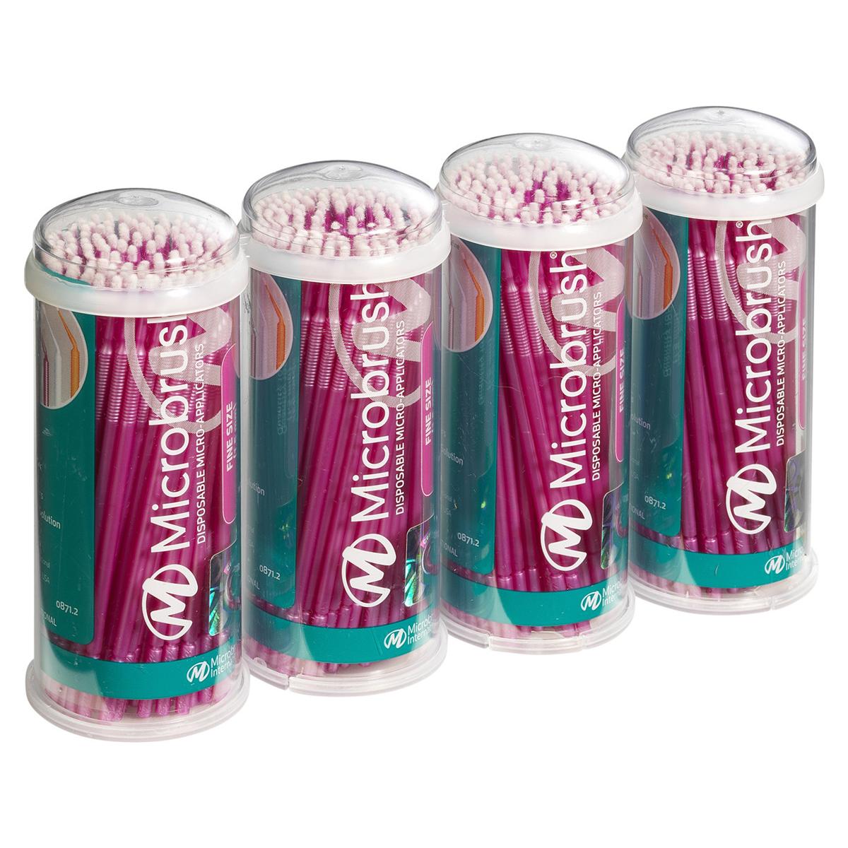 Microbrush® Röhrenserie - Nachfüllpackung - Pink, fein, Ø 1,5 mm, Packung 100 Stück