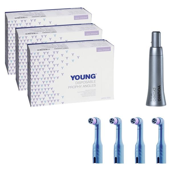 Young™ Einweg-Prophylaxe-Winkelstück - Starter Kit - Classic Petite Web, soft, kurz, gerade