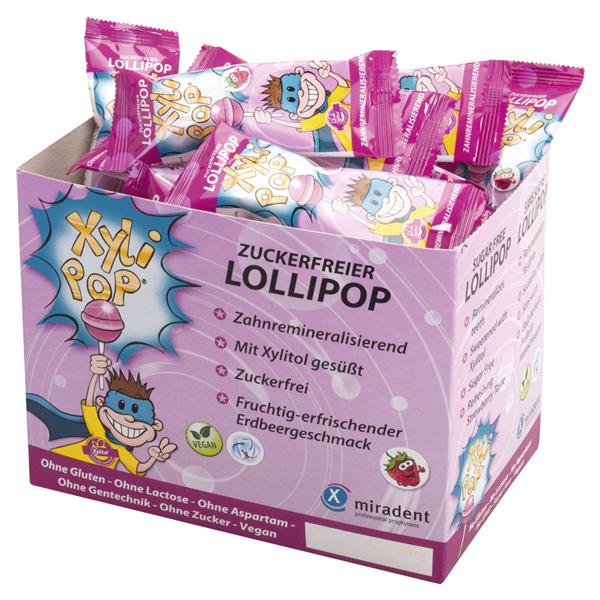 XyliPOP® Lollipop - Erdbeere, Packung 50 Stück