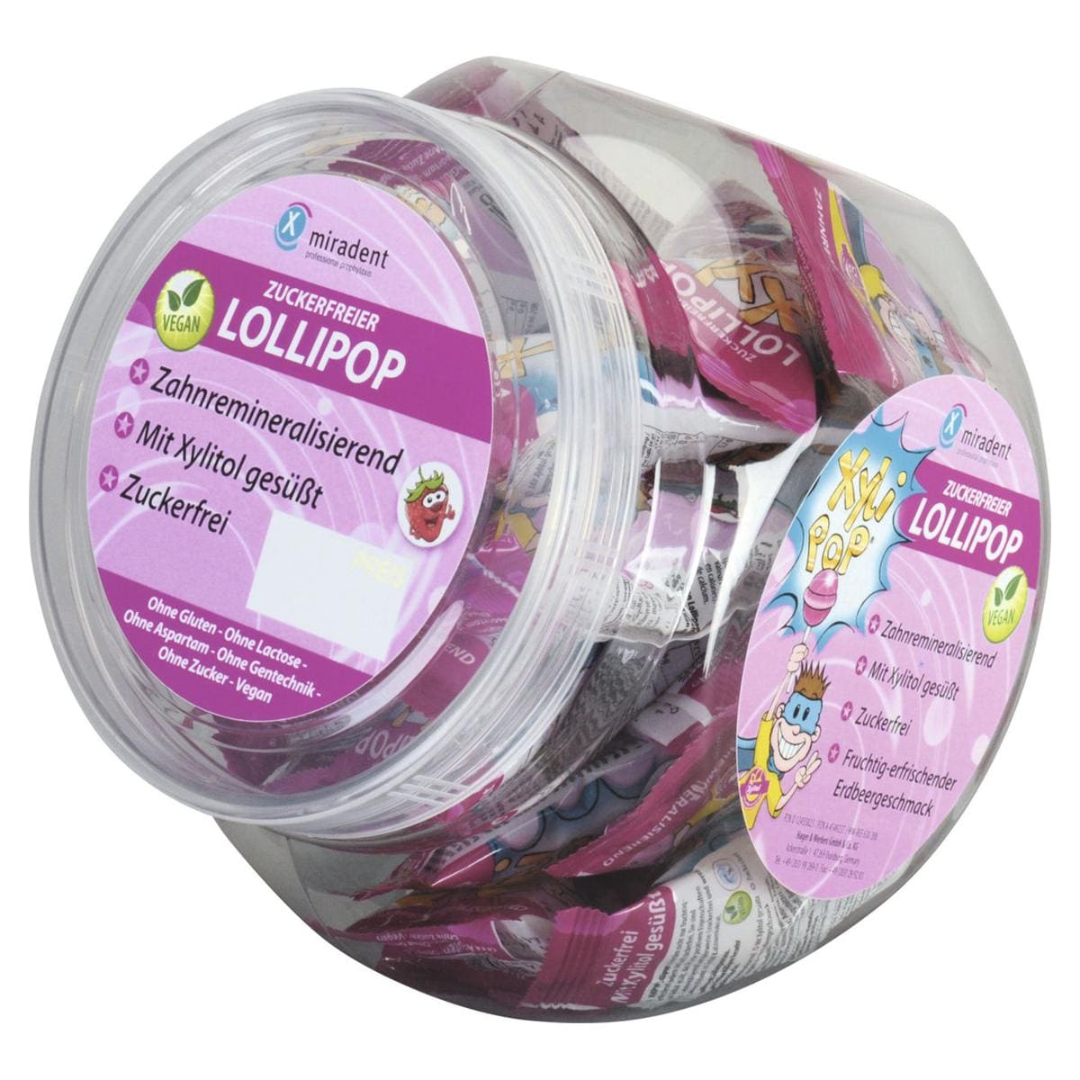 XyliPOP® Lollipop - Erdbeere, Packung 25 Stück