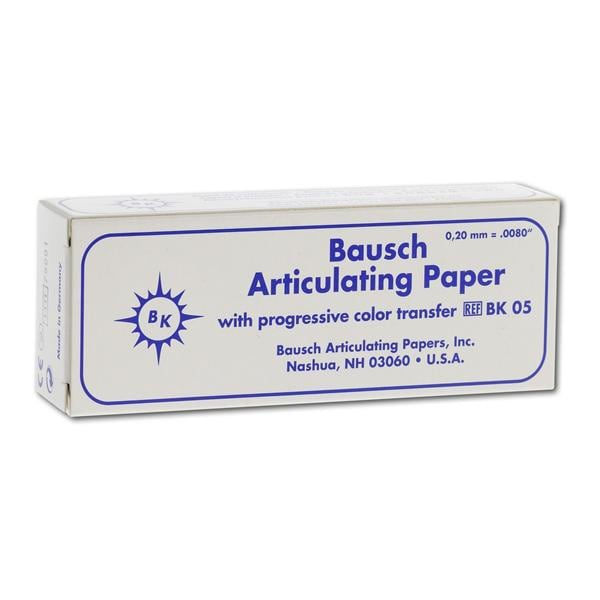 Bausch Artikulationspapier - BK 05, blau, Heftchen-Packung, 300 Streifen