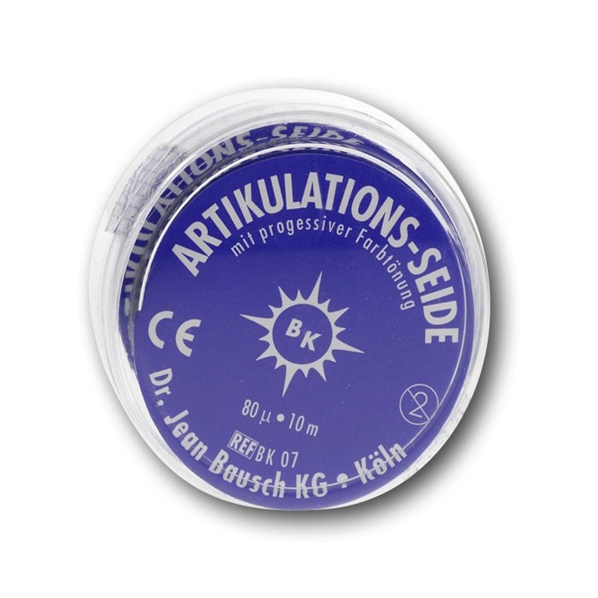 Bausch Artikulationsseide - BK 07, blau, Rolle 16 mm breit, 10 m