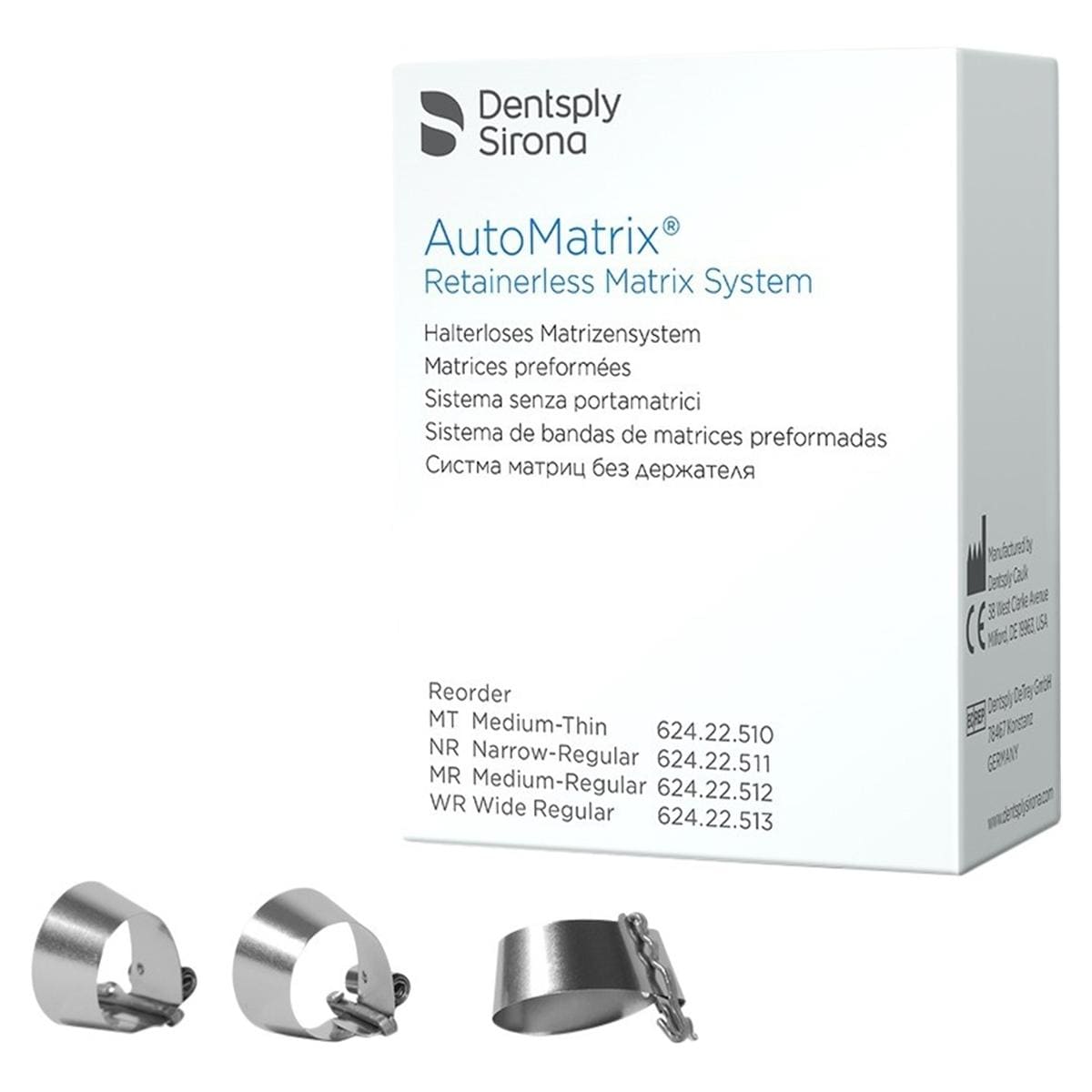 AutoMatrix® Matrizenbänder - Breit / normal (WR), Breite 7,94 mm, Stärke 0,05 mm, Packung 72 Stück