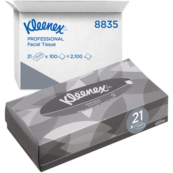 KLEENEX® Kosmetiktücher, 2-lagig - Boxen 21 x 100 Blätter