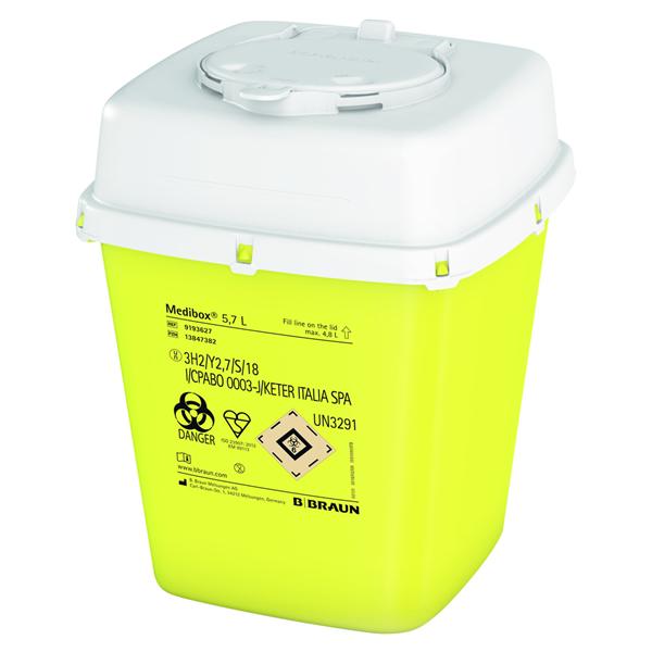 Medibox Entsorgungsbehälter - Größe 5,7 Liter, Packung 1 Stück