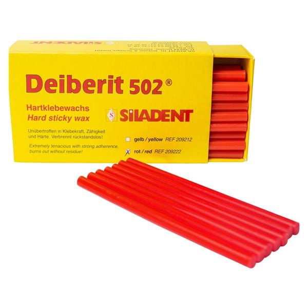 Deiberit 502® Hartklebewachs - Rot, Stangen 50 Stück