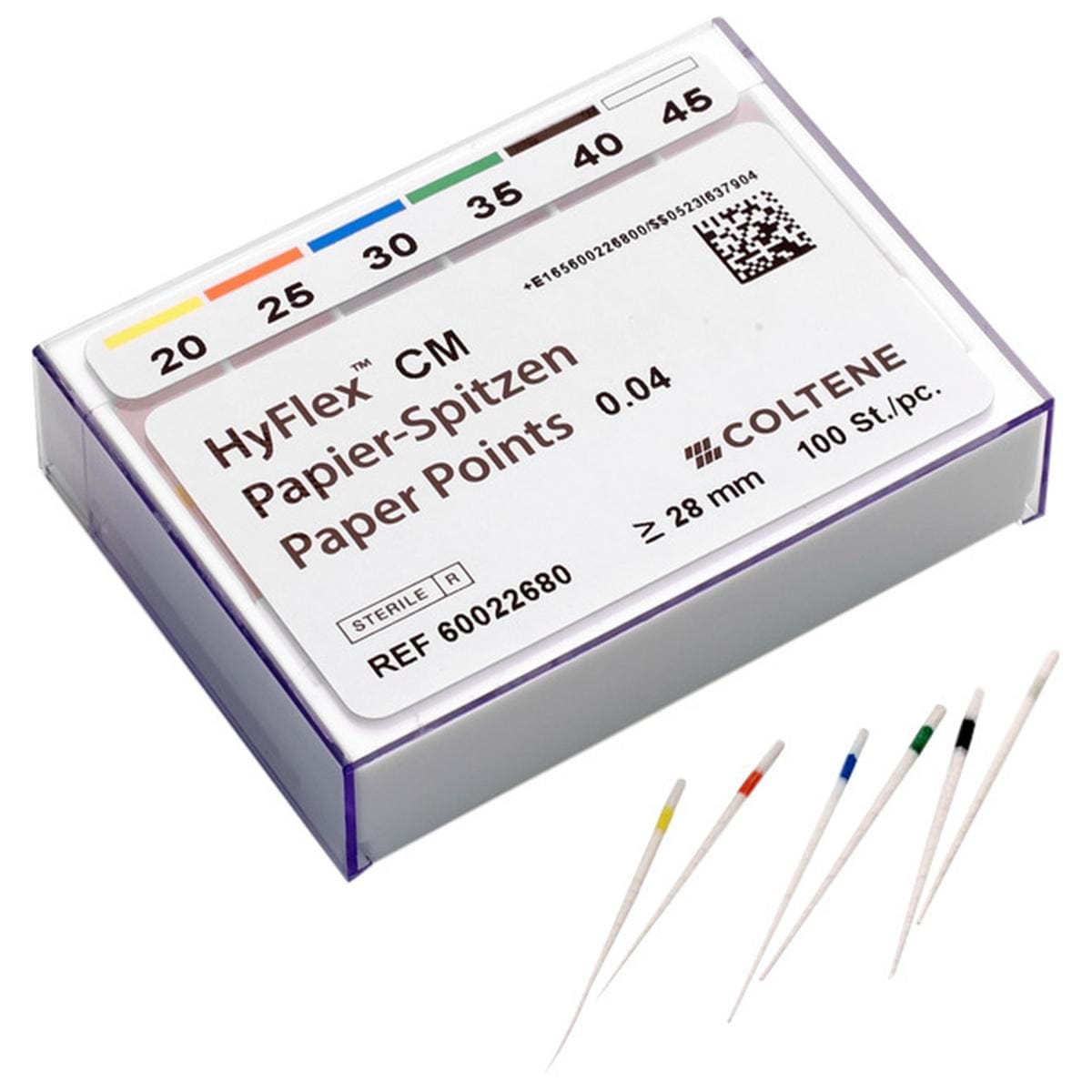 HyFlex™ CM Papierspitzen - Konizität 04, ISO 020 - 045, Packung 100 Stück