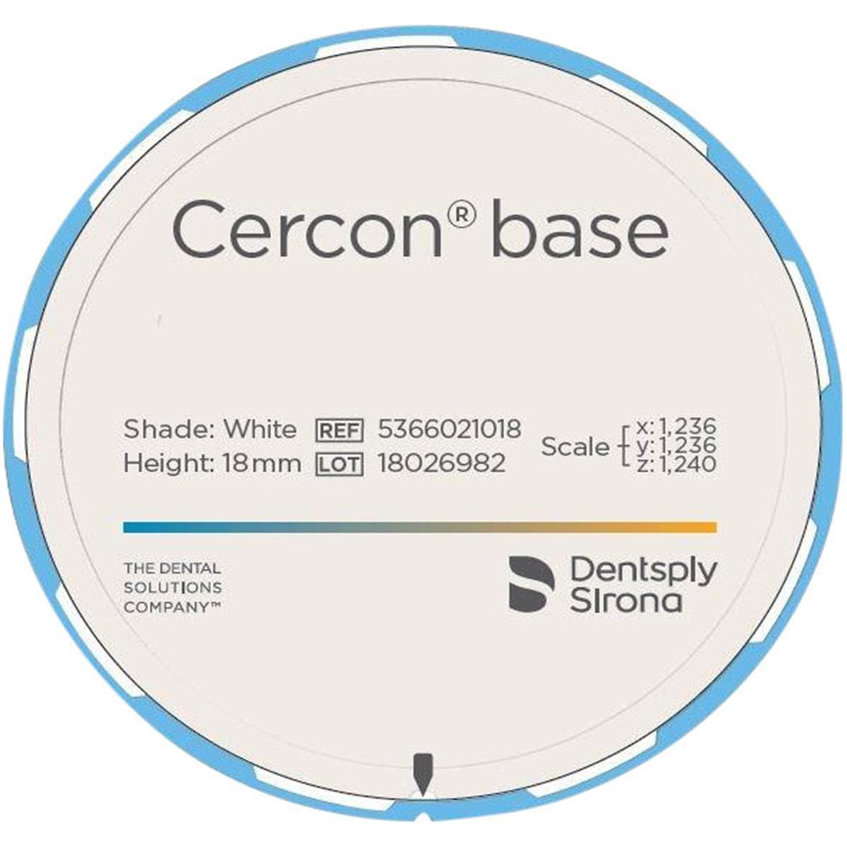 Cercon® base disk - Ø 98 mm - White, Stärke 18 mm