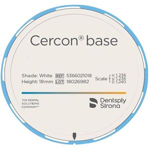Cercon® base disk - Ø 98 mm - White, Stärke 18 mm