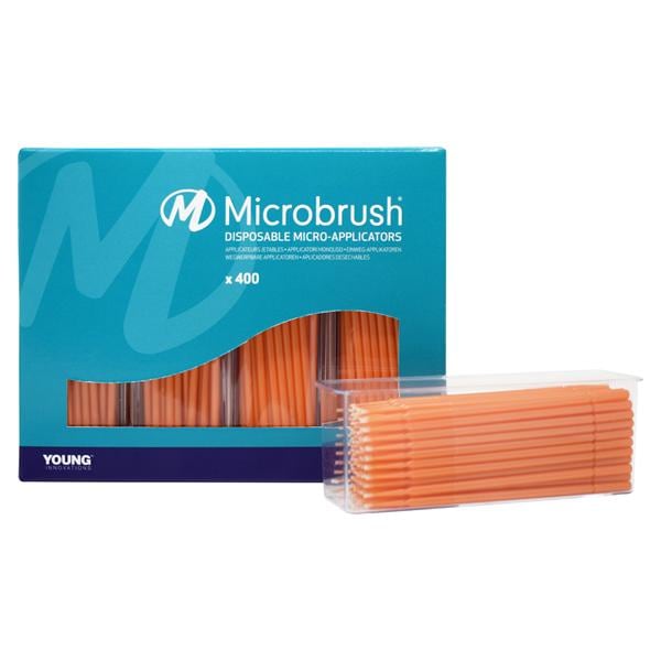 Microbrush® Plus Applikatoren - Nachfüllpackung - Orange, ultrafein, Ø 0,5 mm, Packung 400 Stück