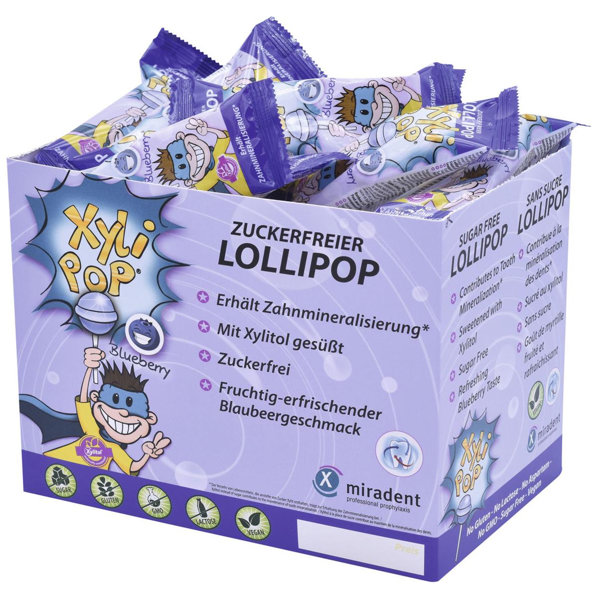 XyliPOP® Lollipop - Blaubeere, Packung 50 Stück