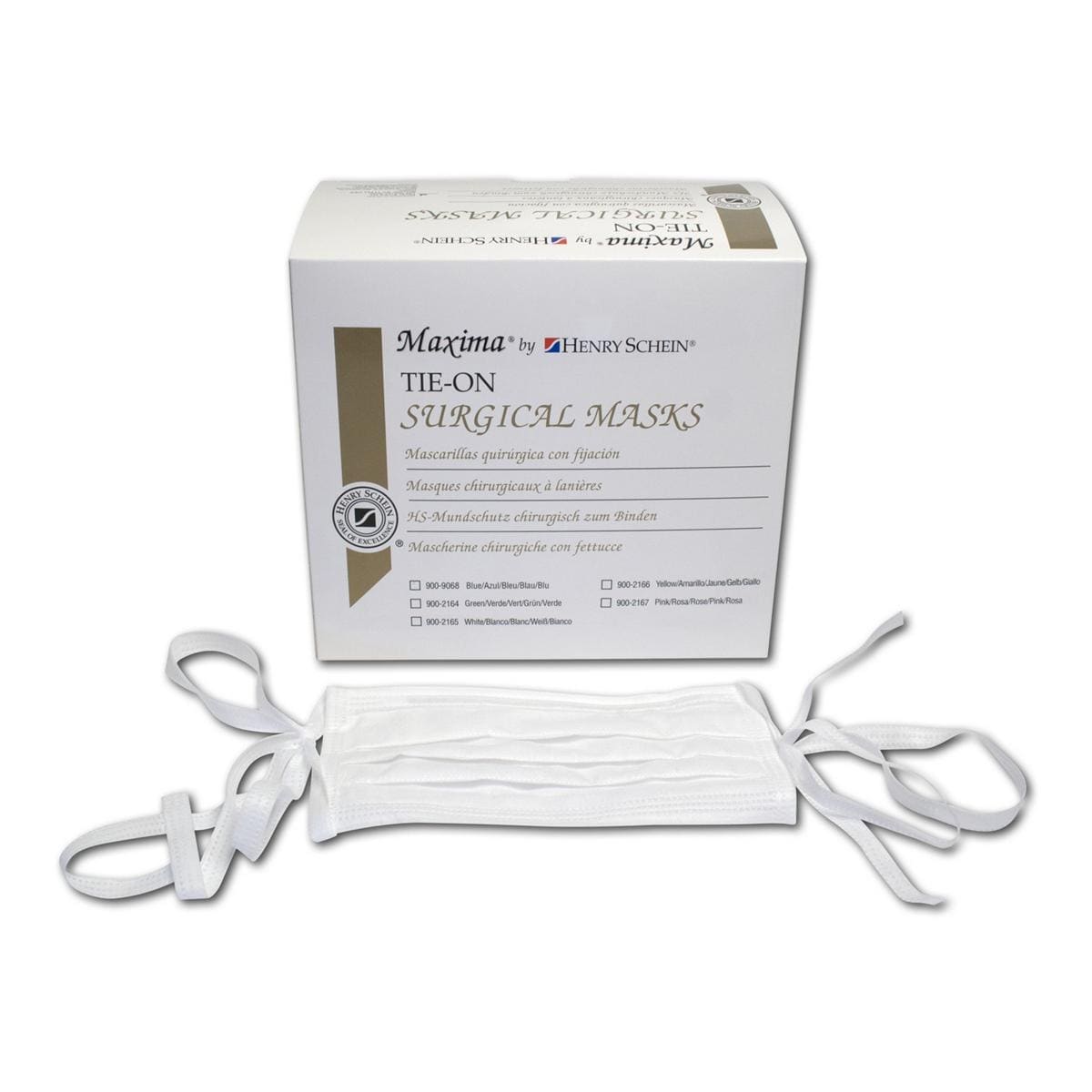HS-Maxima® Mundschutz chirurgisch zum Binden - Weiß, 3-lagig, Packung 50 Stück
