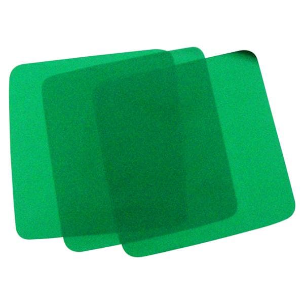 HS-Kofferdam Format 15 x 15 cm - Grün, dünn, Packung 36 Blatt