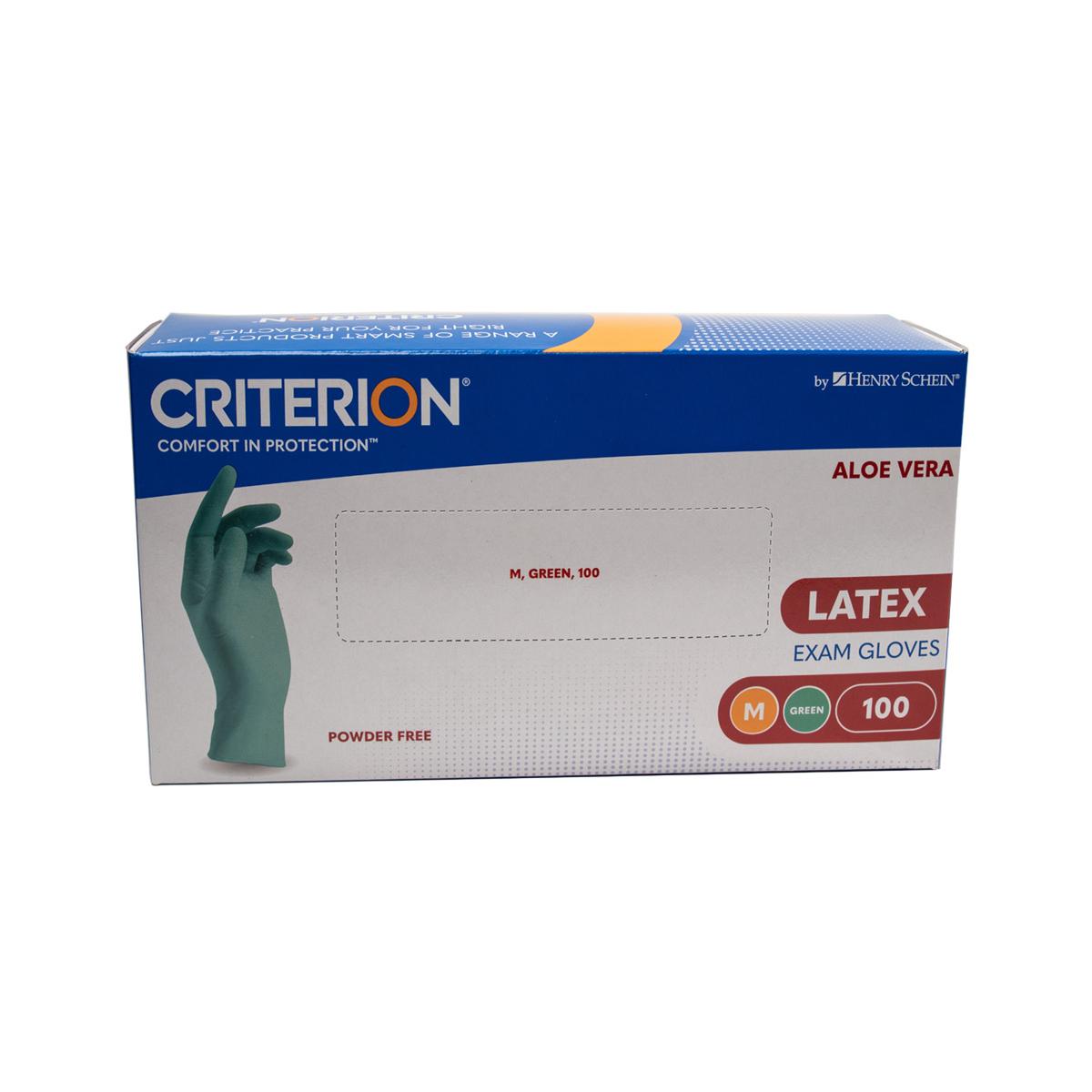 HS-Aloe Latex Handschuhe puderfrei Criterion® - Größe M, Packung 100 Stück