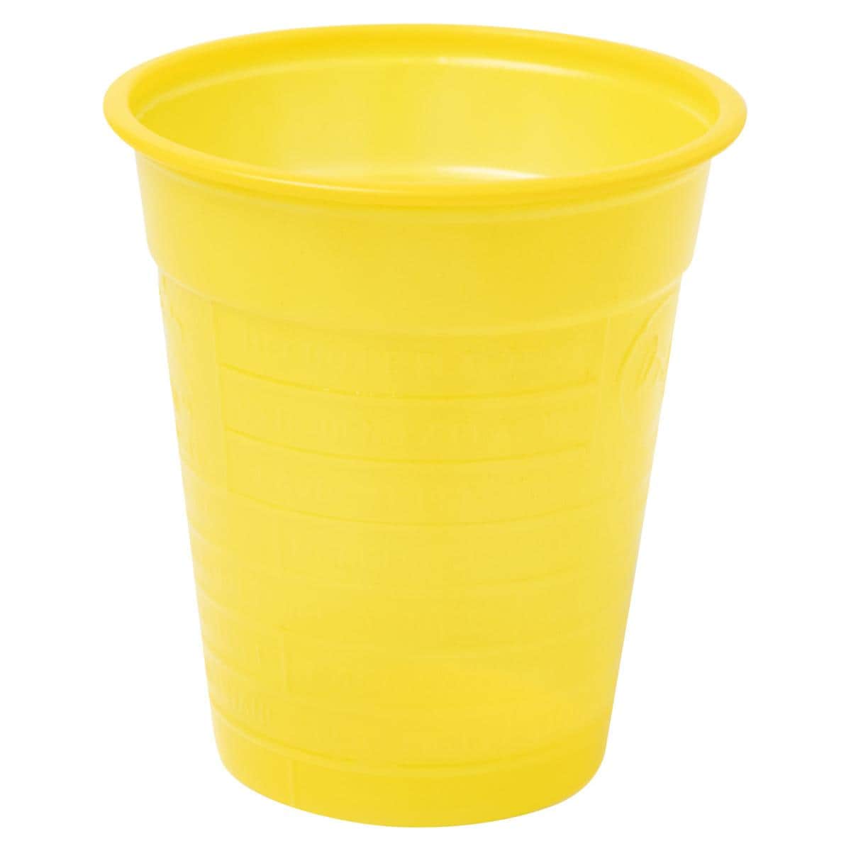 HS-Mundspülbecher 180 ml, Einfarbig - Gelb, Karton 3.000 Stück