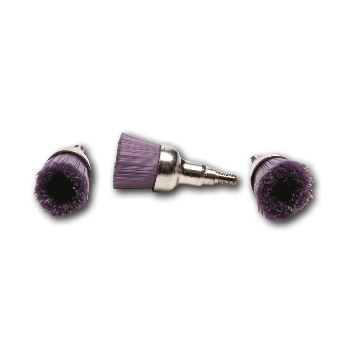 HS-Zahnreinigungsbürsten latexfrei, aufschraubbar - Violett - medium, Packung 100 Stück