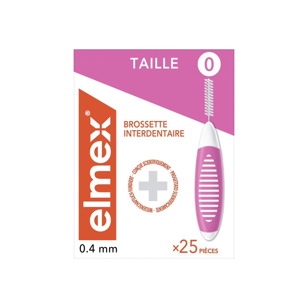 elmex® Interdentalbürsten - Größe 0 - pink, Ø 0,4 mm, Packung 25 Stück