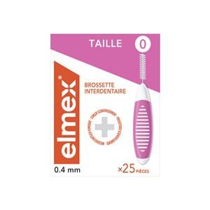 elmex® Interdentalbürsten - Größe 0 - pink, Ø 0,4 mm, Packung 25 Stück