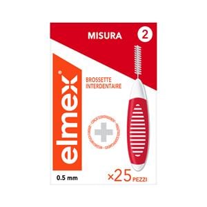 elmex® Interdentalbürsten - Größe 2 - rot, Ø 0,5 mm, Packung 25 Stück, Packung 25 Stück