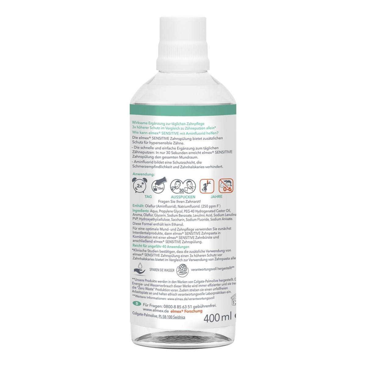 elmex® Sensitive Zahnspülung - Flasche 400 ml