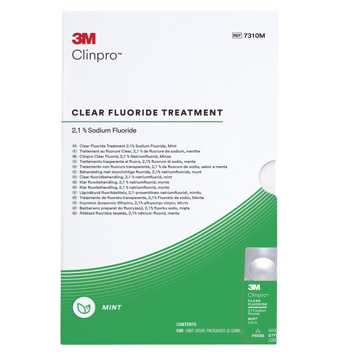 3M™ Clinpro™ Clear Fluorid, L-Pop™ - Minze, Packung 100 Stück