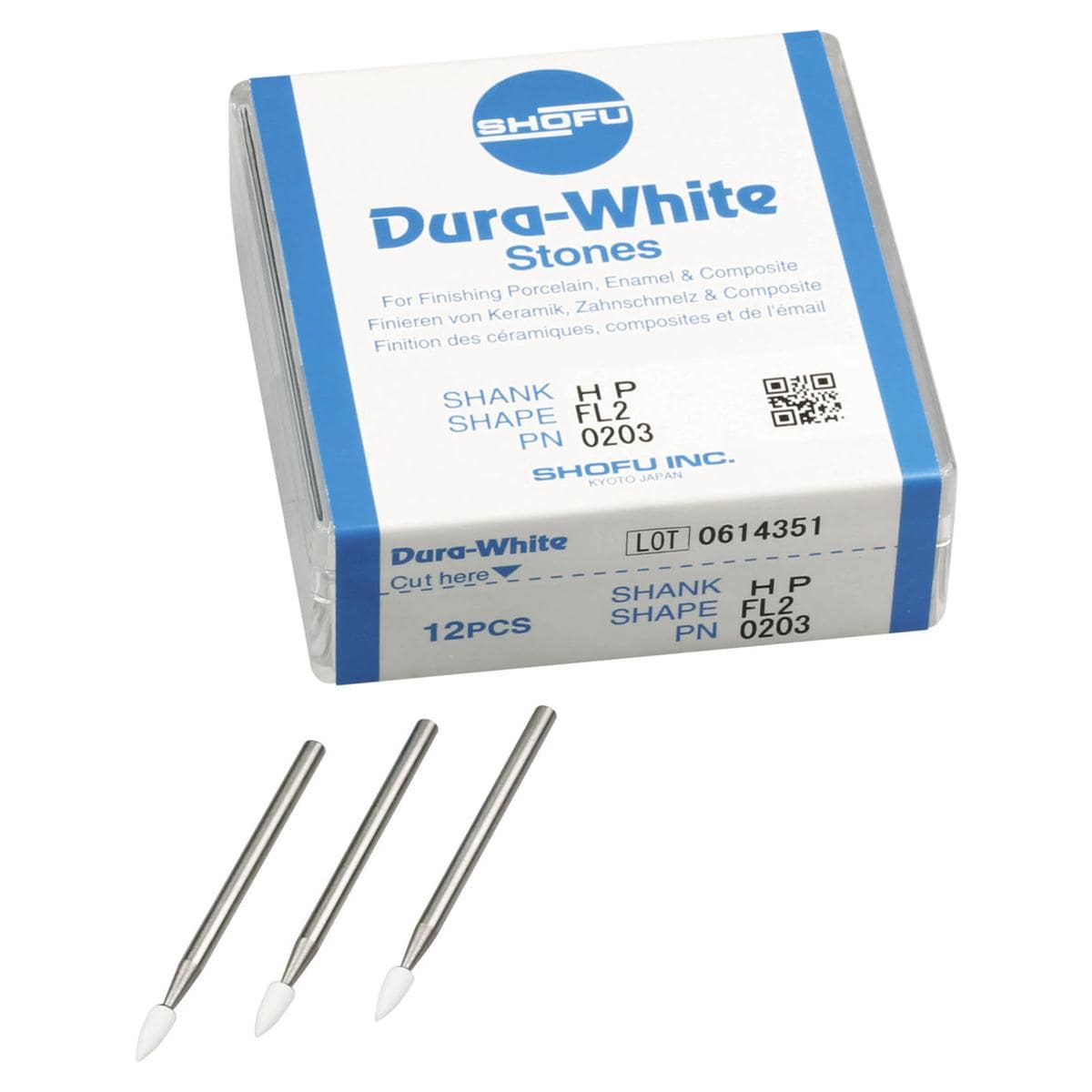 Dura-White® Schaft H - Figur FL2, ISO 025, Packung 12 Stück