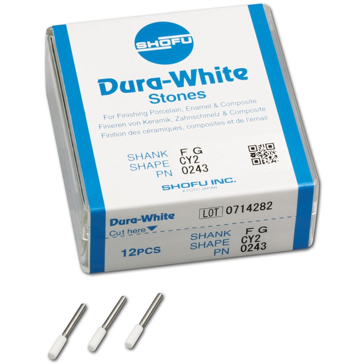Dura-White® Schaft FG - Figur CY2, ISO 025, Packung 12 Stück