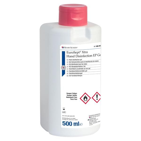 HS-Händedesinfektion Gel EuroSept® Xtra, Handdisinfection Gel - Flasche 500 ml