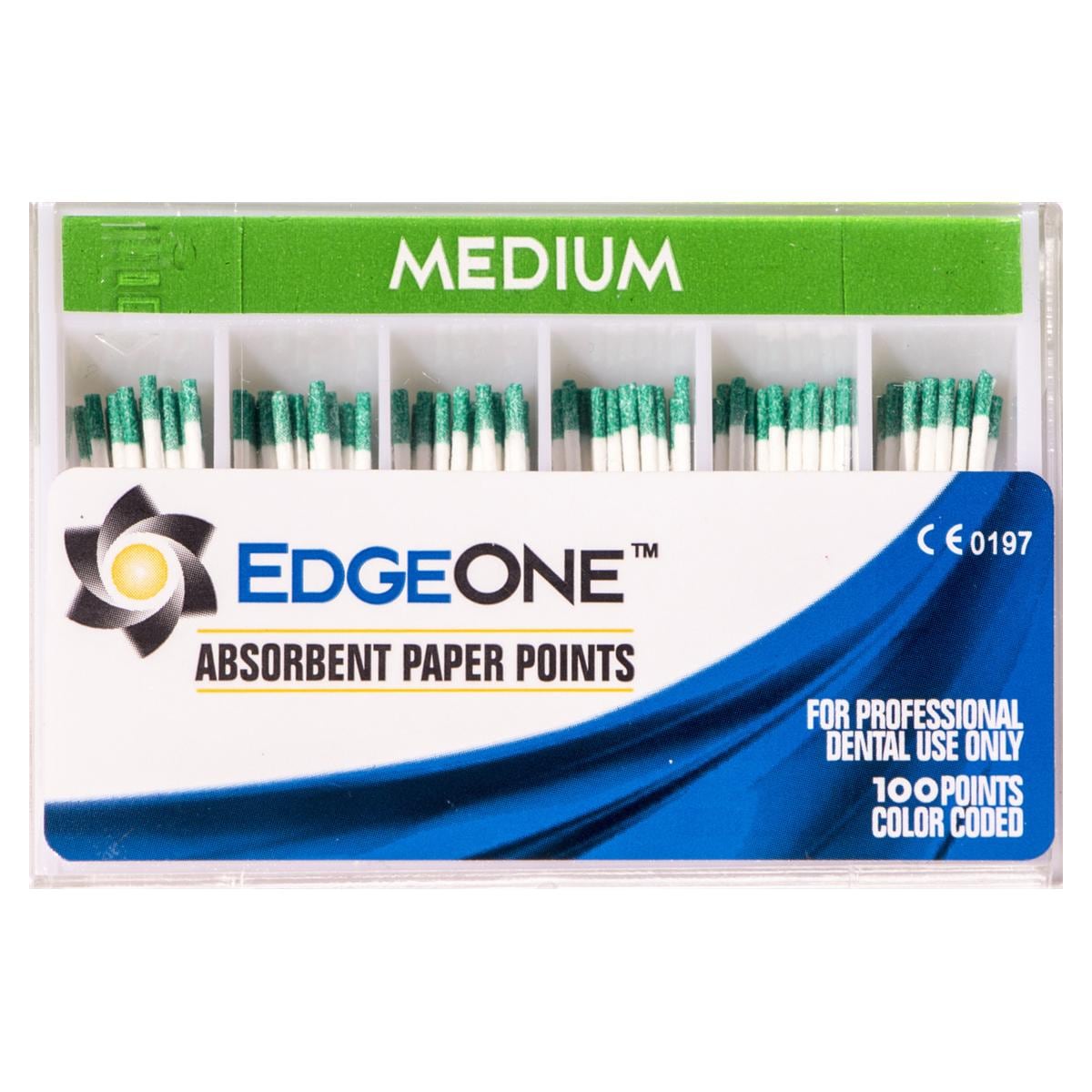 EdgeOne Fire Papierspitzen - Standardpackung - Medium, grün, Packung 100 Stück